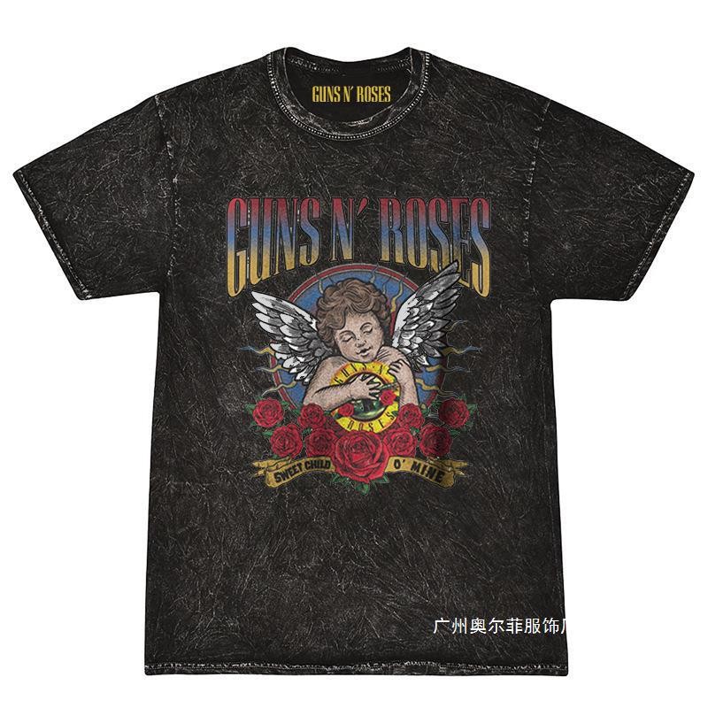 2025 NEW Guns N Roses Were Back Retro Street Style Print Washing XHYK