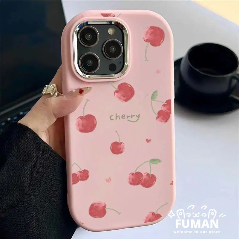 น่ารัก Graffiti Cherry รูปแบบเคสโทรศัพท์สําหรับ OPPO A98 A93S A80 A79 A77 A76 A73 A72 A58X A57 A55S 