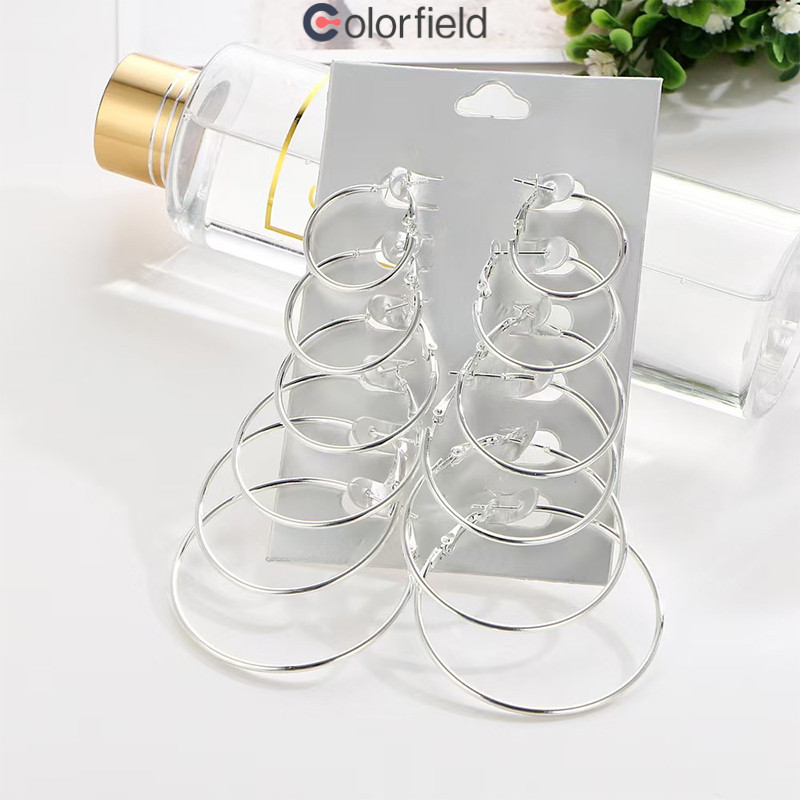 Colorfield ชุดต่างหูสตั๊ดS925 แฟชั่น เข้ากับทุกการแต่งกาย เรียบง่าย ไม่ทําให้แพ้ง่าย สำหรับผู้หญิง-COD💖