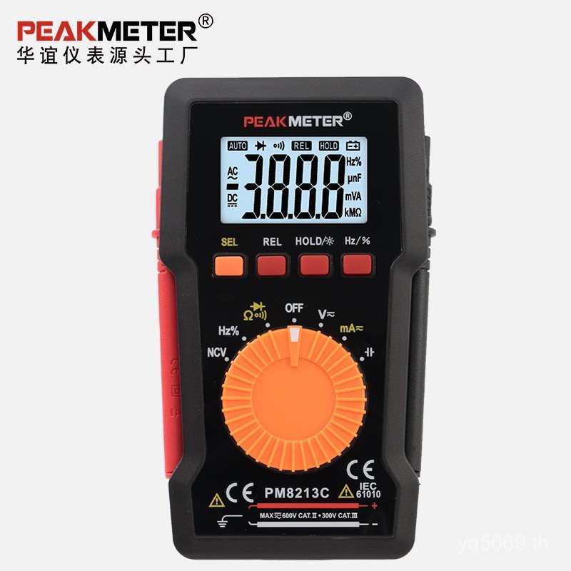 ความแม่นยําสูง Huayi Mini มัลติมิเตอร์ PM8213ABC มัลติมิเตอร์กระเป๋า PEAKMETER ช่างไฟฟ้า Digital Rep