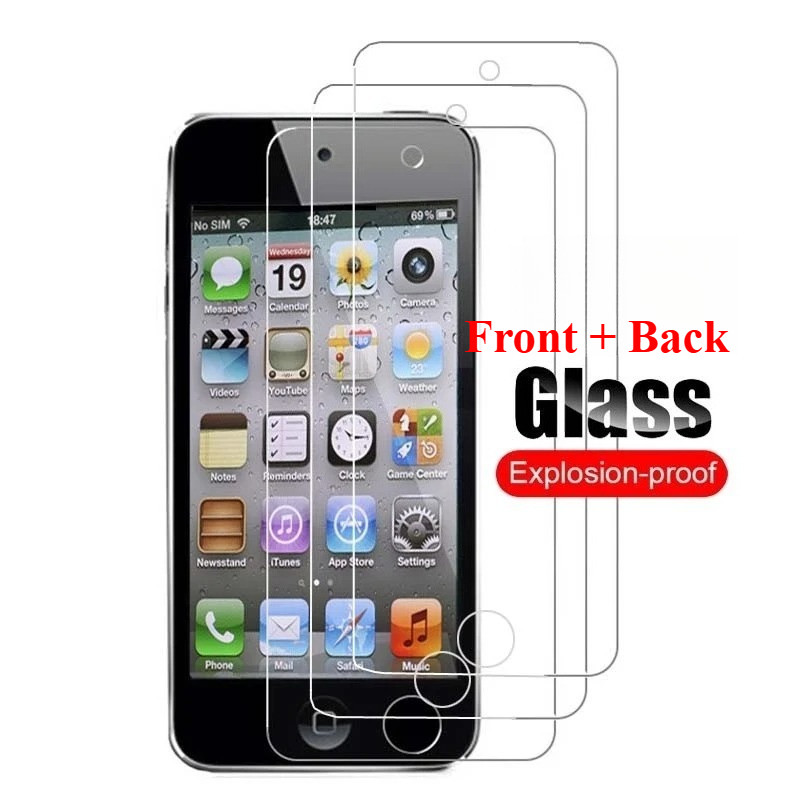 กระจกป้องกันสําหรับ iphone SE 25S 5 2016 ตัวป้องกันหน้าจอด้านหน้า + ด้านหลัง