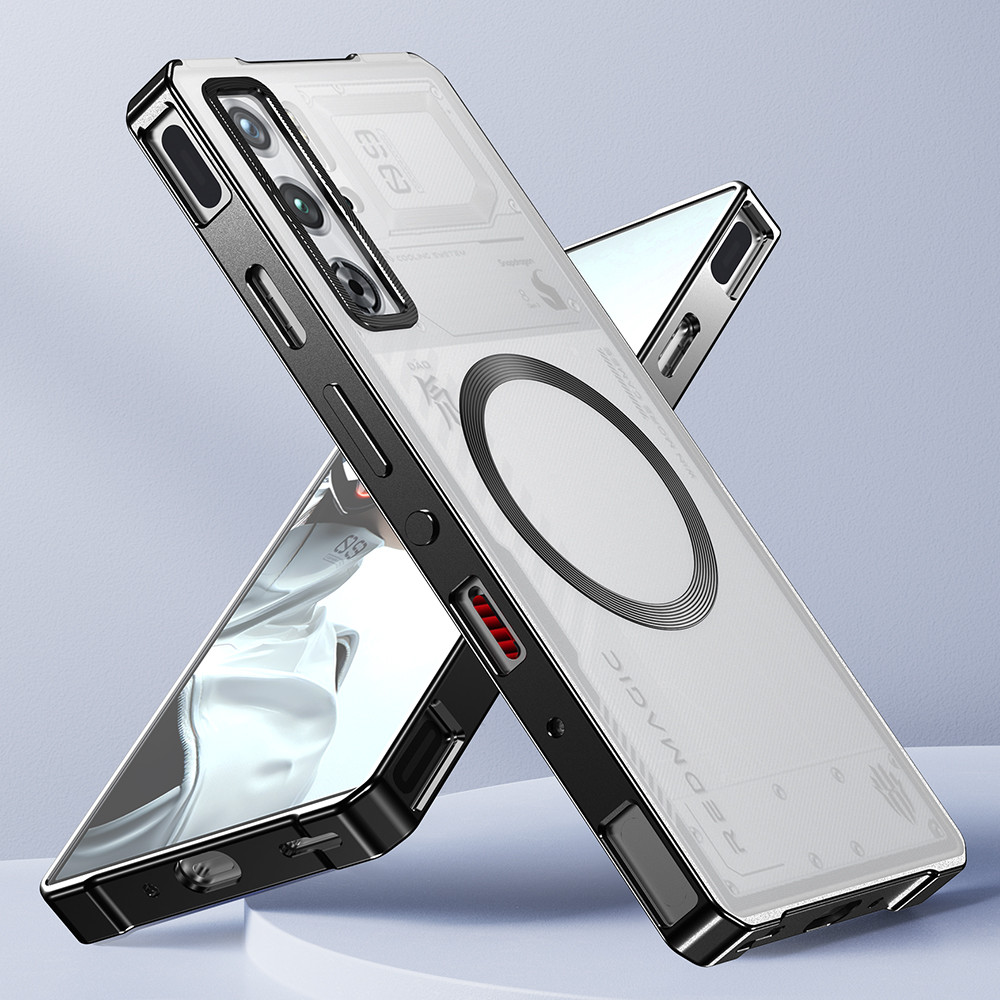 ไร้สายชาร์จแม่เหล็กสําหรับ Red Magic 10 Pro + กรณีโลหะสําหรับ RedMagic 9 Pro + 10S 9S Air Matte กลับ