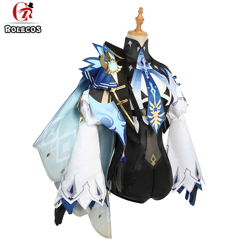 คอสเพลย์เกม YUANSHEN ชุดคอสเพลย์ Yanfei และ Eula สำหรับผู้หญิง