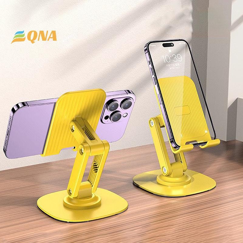 [QNA] 360° ที่วางโทรศัพท์มือถือแบบหมุนได้รองรับโทรศัพท์มือถือเดสก์ท็อปแบบพับได้แท็บเล็ตขี้เกียจขาตั้งรองรับโทรศัพท์มือถือแบบพกพาใ
