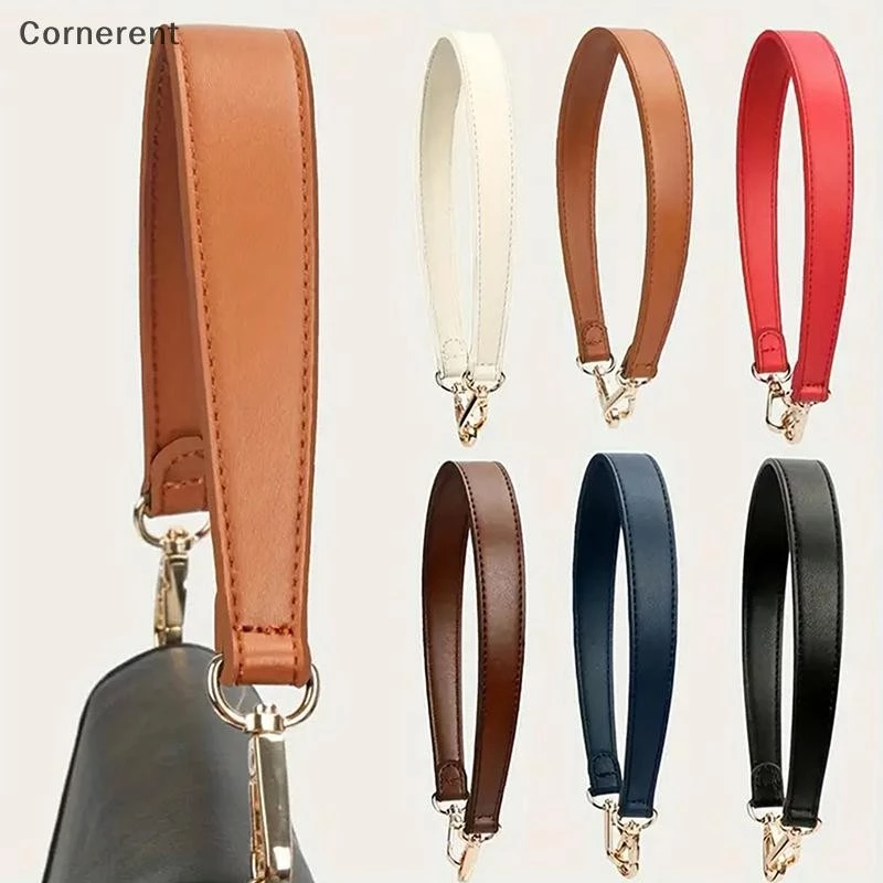 7สีสายหนังกระเป๋าถือจับสําหรับกระเป๋าถือสายกระเป๋าสั้นสายหัวเข็มขัดสีทองเปลี่ยนเข็มขัดวง