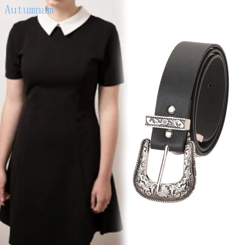 เข็มขัดเอวสไตล์ Western AUTU แบบโลหะ Star Rivet สำหรับกางเกงยีนส์