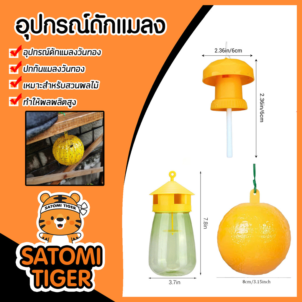 อุปกรณ์ดักแมลงวันทอง มี 3แบบ ฝาขวดดักแมลง ลูกบอลล่อแมลง และ ขวดดักแมลง อุปกรณ์กำจัดแมลง วัสดุคุณภาพ