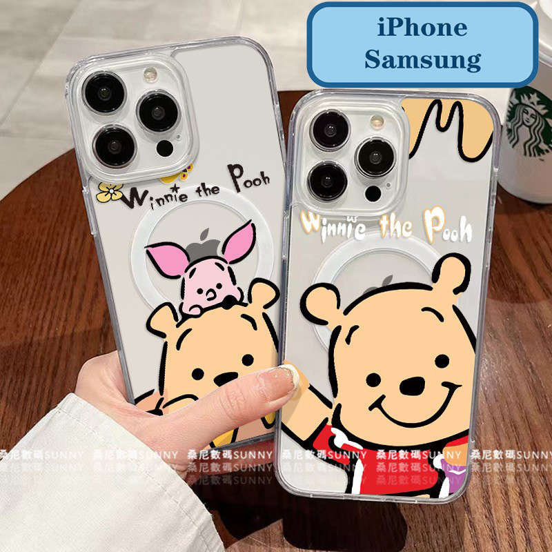 เคสแม่เหล็ก Winnie the Pooh Piglet เคสใส Winnie the Pooh Hard Case เคสโทรศัพท์เหมาะสําหรับ iphone 17
