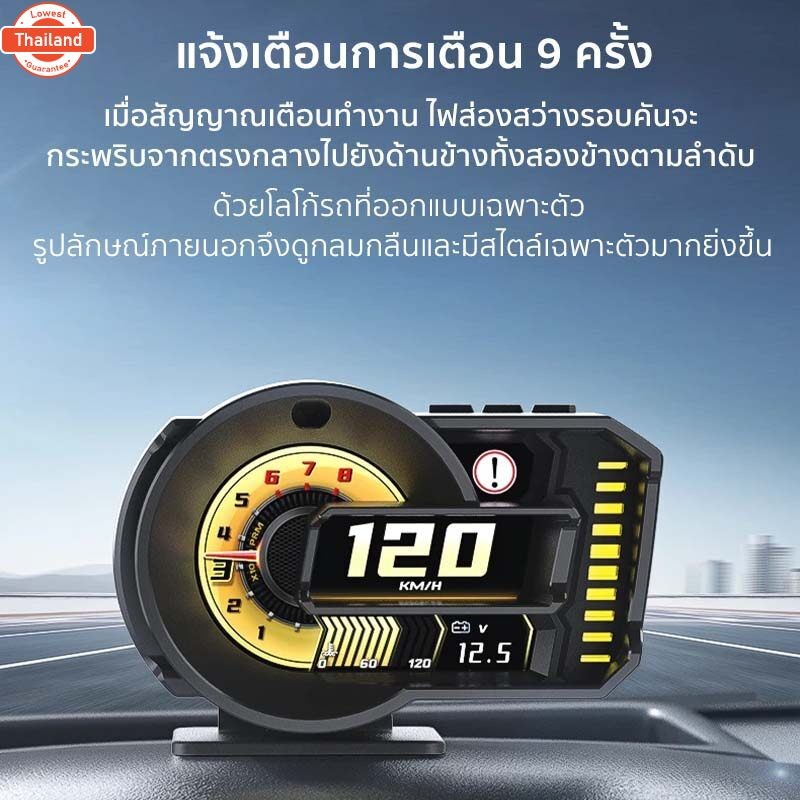 A590-PRO OBD2+GPS สมาร์ทเกจ Smart Gauge Digital Meter แสดงผิจิตอล อ่าน-ลรหัสข้อผิดพลาด เมนูภาษาไทย ร