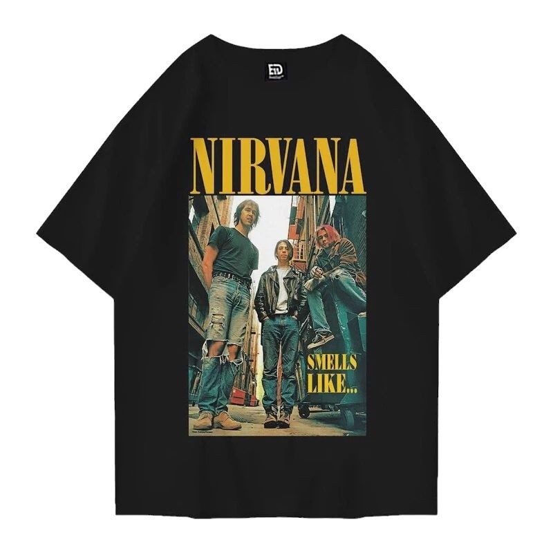 [จัดส่งทันที] เสื้อยืด NIRVANA BAND / เสื้อยืด CURT COBAIN / เสื้อยืด NIRVANA NEVERMIND / เสื้อยืด N