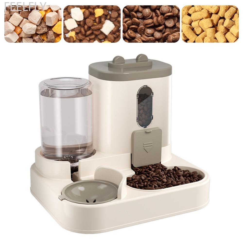 FEELFLY 2-in-1 เครื่องให้อาหารแมวอัตโนมัติและน้ําพุอัจฉริยะ Gravity Feeder ชามทําความสะอาดง่าย Home 