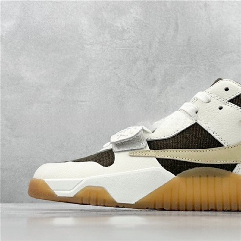 เวอร์ชัน TS Barb Travi Joint Velcro AJCheck รองเท้าบาสเก็ตบอลย้อนยุคต่ํา BMI1