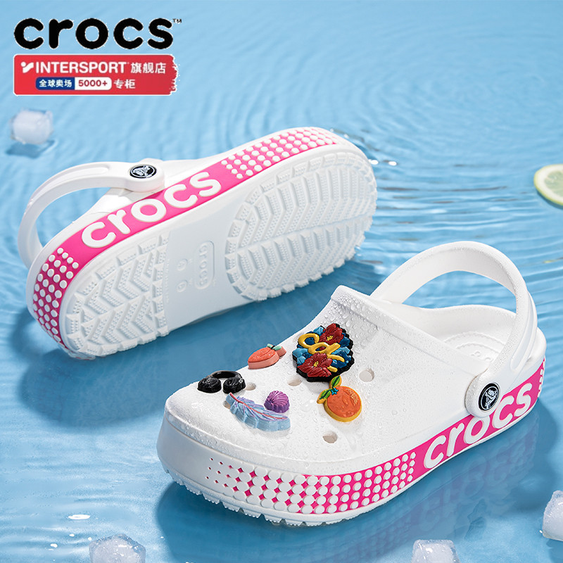 Crocs Crocs Hole Shoes Official Flagship Store รองเท้าแตะฤดูร้อนผู้หญิง Wading รองเท้าผู้ชาย Baotou 
