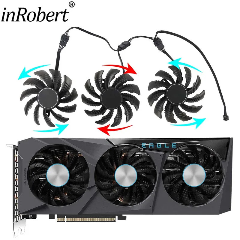 78 มม.PLD08010S12HH การ์ด Cooler สําหรับ Gigabyte GeForce RTX 3060 3070 เกม RTX 3060Ti 3070Ti Eagle 