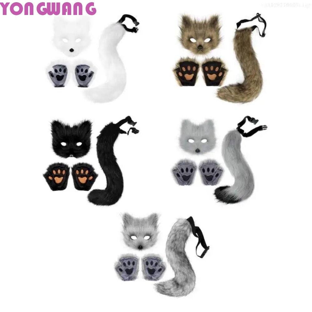 YONGWANG66HR 1 ชุดฮาโลวีนคอสเพลย์อุปกรณ์เสริม, Plush Claw ฮาโลวีนสัตว์คอสเพลย์ Props, Party ตกแต่งหน