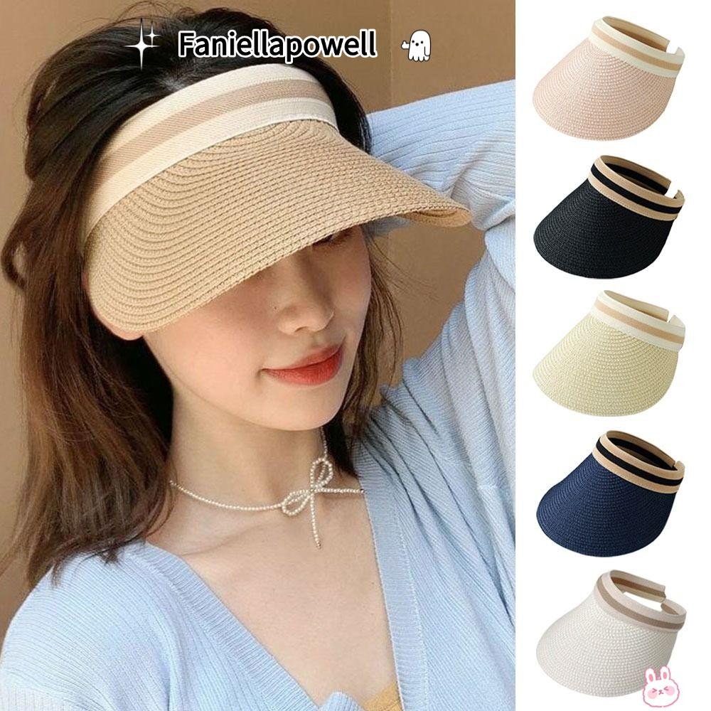 หมวกฟางปีกกว้าง FANIellaPowell สำหรับผู้หญิง ดีไซน์ป้องกันแสงแดด เหมาะสำหรับสวมใส่ในฤดูร้อนกลางแจ้ง