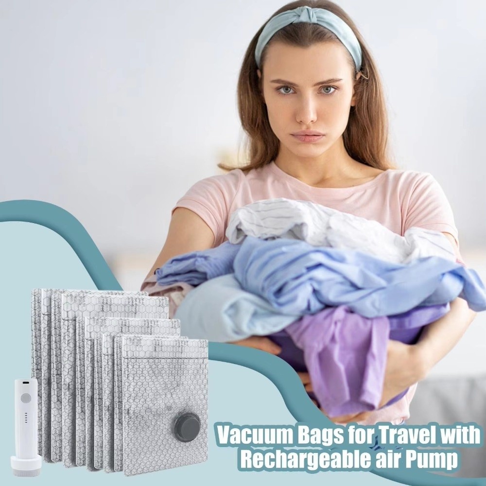 นุนดี กระเป๋าเก็บของสําหรับเดินทาง,กระเป๋าบีบอัดสูญญากาศมัลติฟังก์ชั่นแบบพกพา,ถุงบรรจุสูญญากาศความจุขนาดใหญ่กันความชื้น - รูปที่ 3