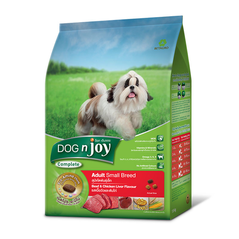 Dog n Joy คอมพลีท สุนัขพันธุ์เล็ก เนื้อตับไก่ 1.5 Kg