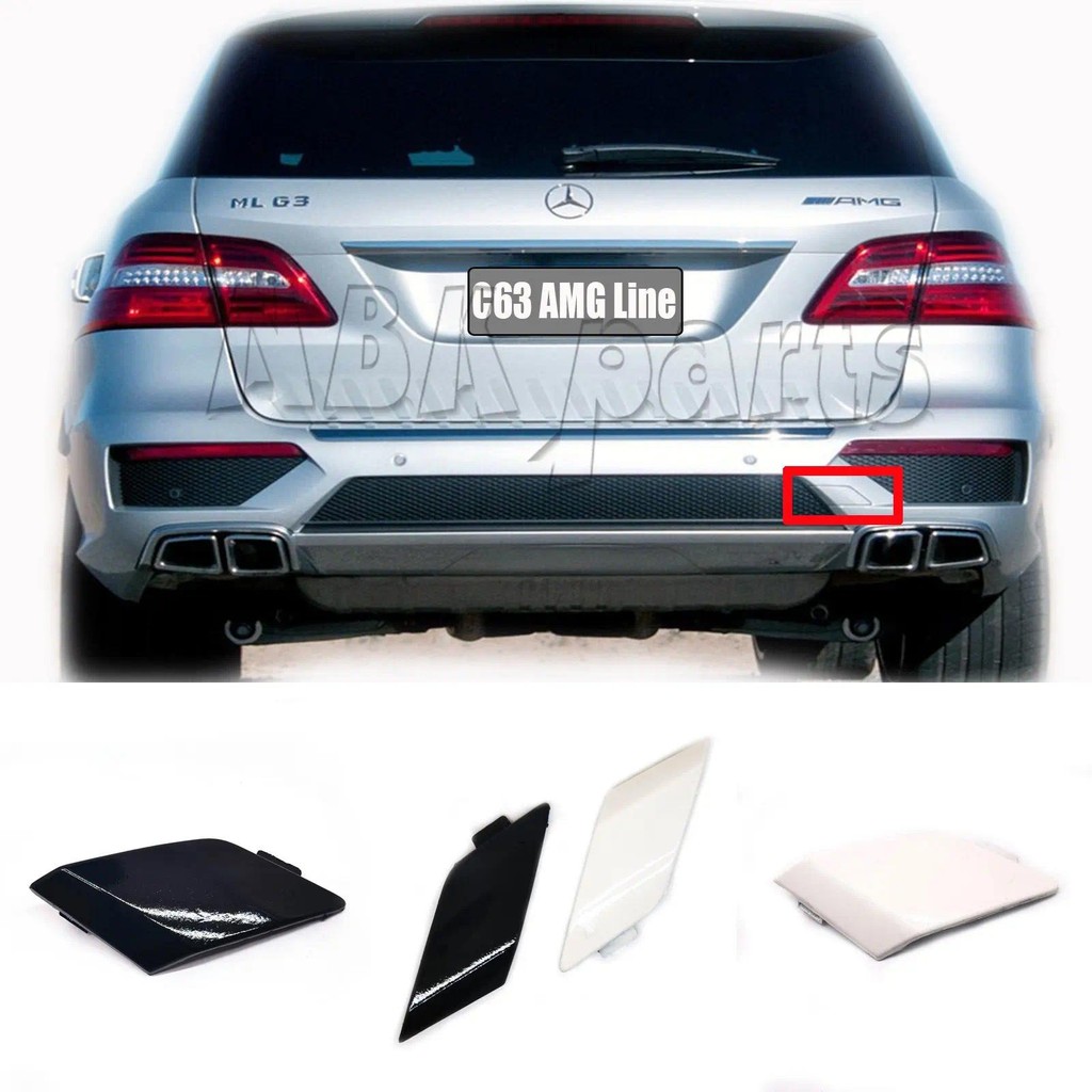 ฝาครอบลากด้านหน้า Fit 11-14 Mercedes AMG W166 X166 ML63 ML63AMG GLE63 GLE63AMG กันชนลากจูง Hook Eye 
