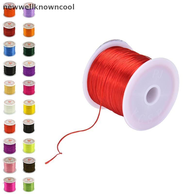 ใหม่wellknowncool 50M Strong Stretch Elastic Cord เชือกลวดสร้อยข้อมือสร้อยคอลูกปัด 0.5 มม., AAD