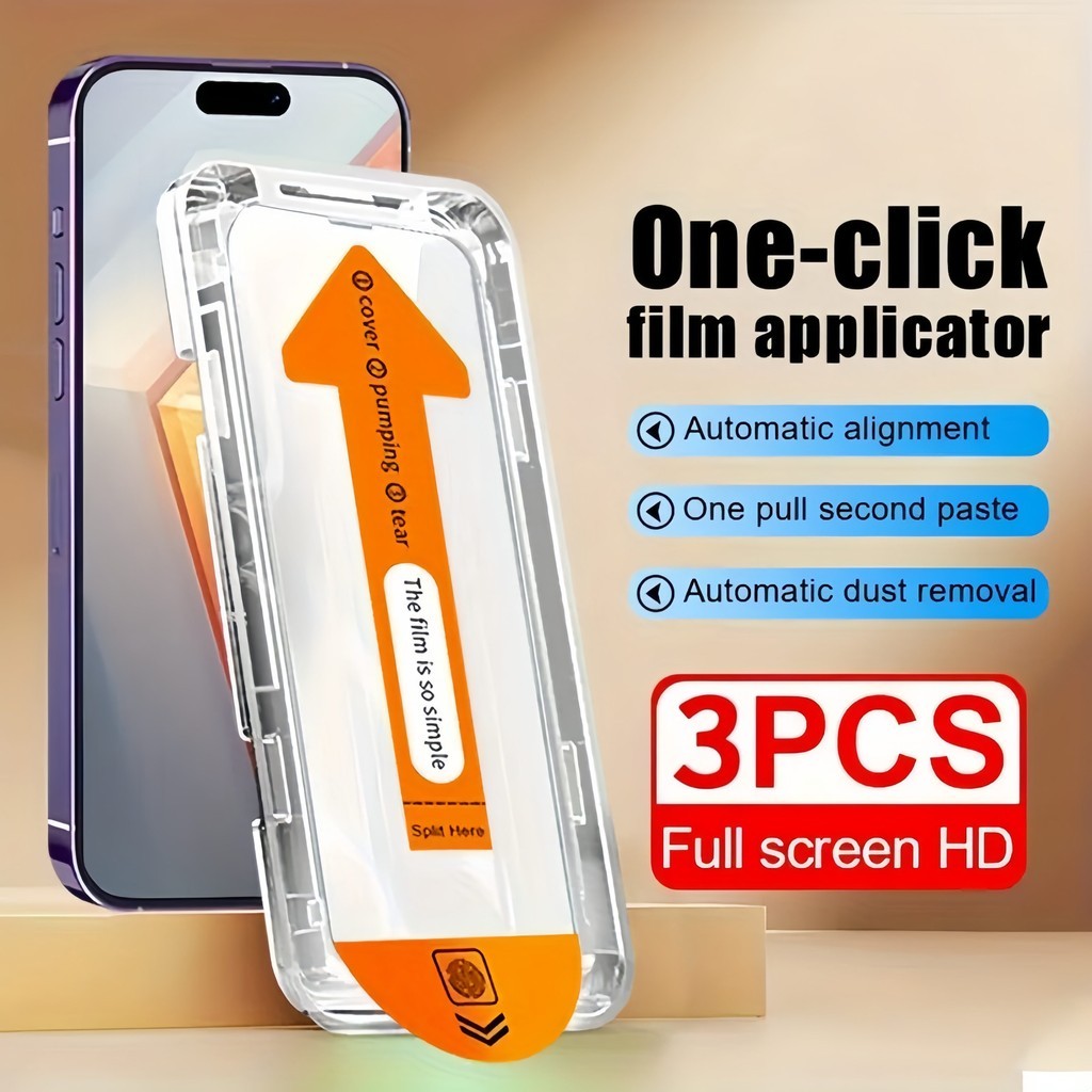 ป้องกันหน้าจอสําหรับiPhone 11 Pro Max 17 Air 16 15 14Plus 13 12 Plus XR X Xs HDพร้อมการจัดตําแหน่งอั