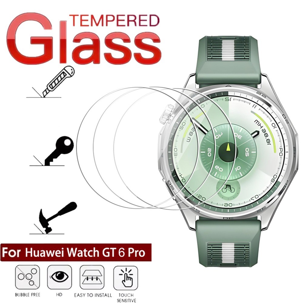 9H กระจกนิรภัยสําหรับนาฬิกา Huawei GT 6 Pro 46 มม.42 มม.41 มม.ป้องกันหน้าจอพรีเมี่ยมทนทาน HD Anti-scratch ฟิล์มสําหรับ GT5/GT4 อุปกรณ์เสริม