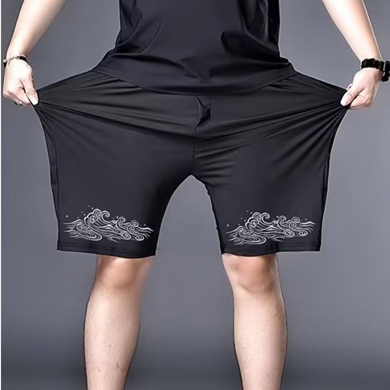 2025 New 2025p20 Network Diagram K07 Ice Silk Shorts, 2xl-8xl Black High Quality New23 7PS8