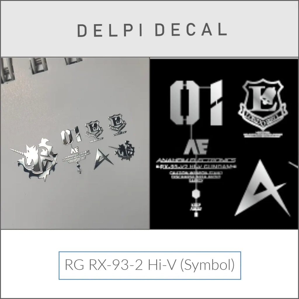 Delpi Decal (สติกเกอร์โลหะ) RG RX-93-2 Hi-V (Symbol) (Silver)