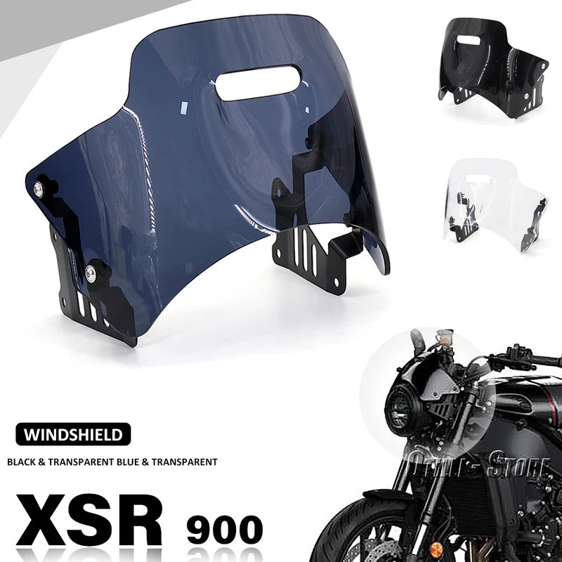 XSR900 กระจกกระจกสําหรับ Yamaha XSR 900 xsr900 2022-2025 อุปกรณ์เสริมรถจักรยานยนต์ Wind Deflector Fl