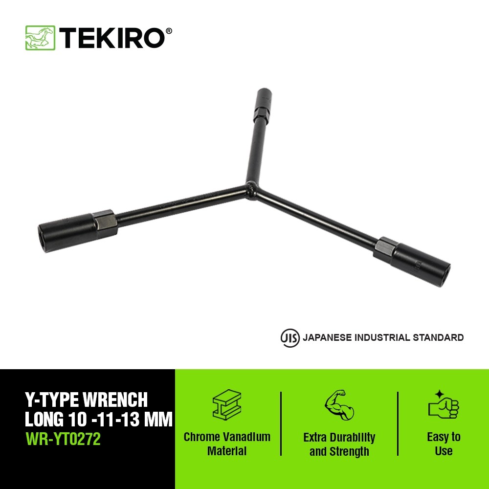 TEKIRO Y-TYPE WRENCH (ยาว) 10 - 11 - 13 / LONG Y-SOCKET WRENCH / LONG Y-SOCKET WRENCH 10 x 11 x 13mm