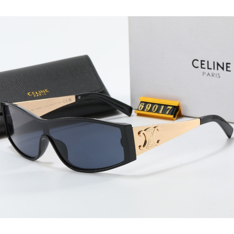 CELINE CELINE Logo Frame Metal Irregular Shape แว่นกันแดด uk