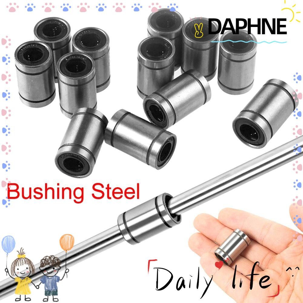 DAPHNE Bushing Steel ทนทานสําหรับเครื่องพิมพ์ Rods Shaft LM8UU LM10UU LM12UU LM16UU