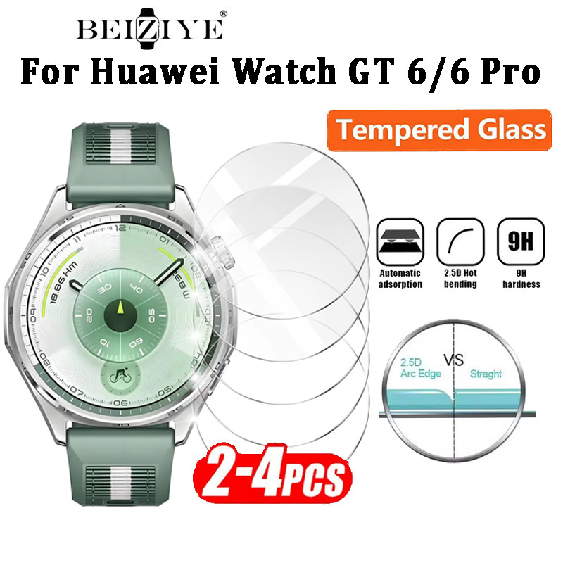 กระจกนิรภัยสําหรับนาฬิกา Huawei Watch GT 6 46mm นาฬิกาสมาร์ทกระจกป้องกันป้องกันหน้าจอสําหรับ Huawei Watch GT 6 Pro 46 มม.ฟิล์ม