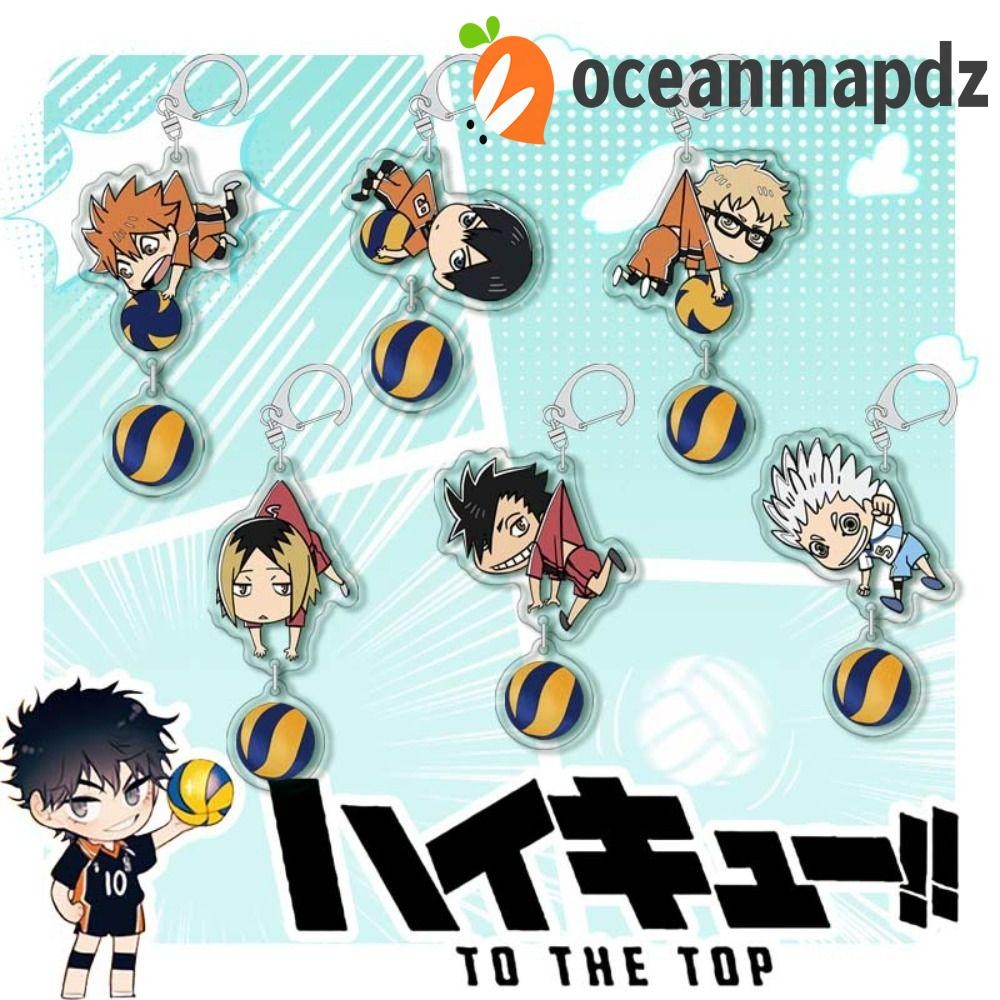 OCEANMAPDZ Haikyuu พวงกุญแจ,Oikawa Tooru Kei Tsukishima To The Top พวงกุญแจ, Creative Tobio Kageyama