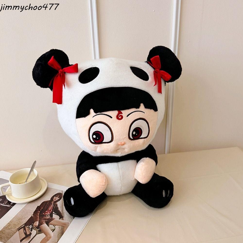 JIMMYCHOO Nezha Panda Plush Toys, Animation PP Cotton Nezha2 Plush Doll,หมอนPlushของเล่นจําลองคอลเลก