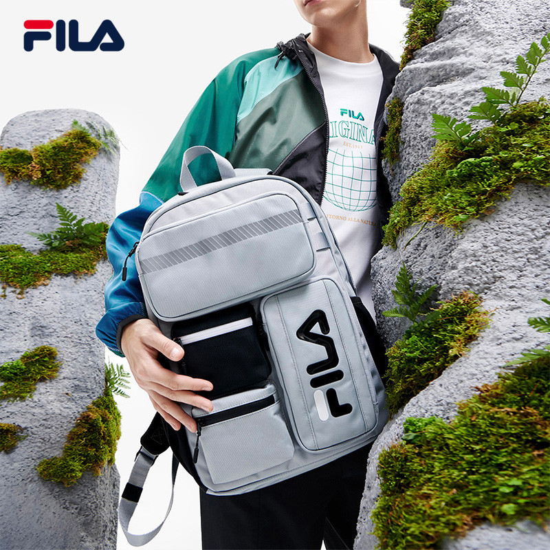 FILA FILA Official Backpack Men Backpack Multi-pocket Large-capacity Travel Backpack School Bag Comm