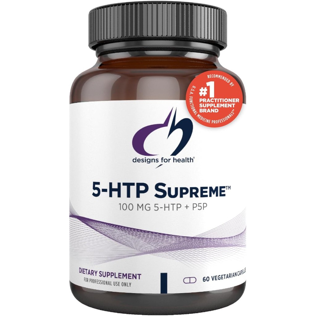 Designs for Health 5-HTP 100mg with Vitamin B6 (P-5-P) - 5-HTP Supreme 100 mg Supplement - Serotonin