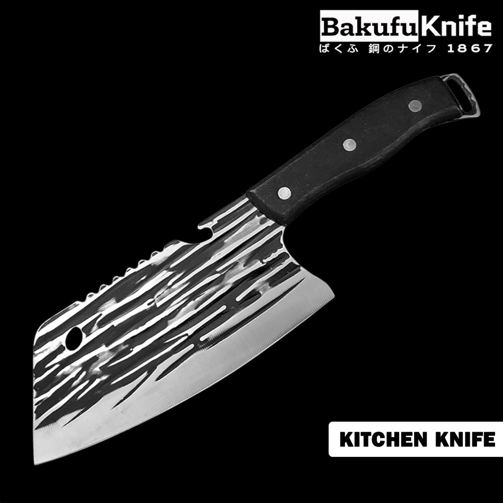 งานมีดทำครัวอเนกประสงค์ทรงปังตอ ใบ่มีดแข็งแรง ด้ามไม้ รุ่น HK-31