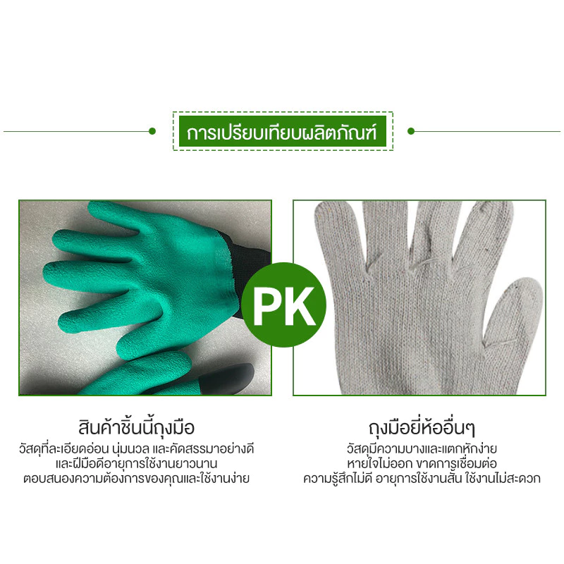 ถุงมือพวนดิน ถุงมือทำการเกษตร สำหรับขุดหลุม thumbnail 9