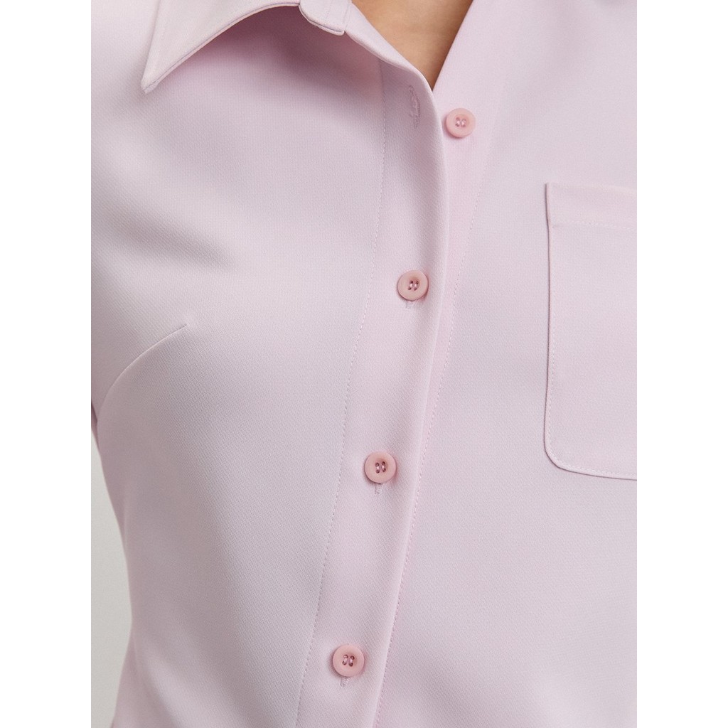 [Pomelo] เสื้อเชิ้ตอสมมาตรแขนยาว / Asymmetric Long-Sleeve Shirt - รูปที่ 2