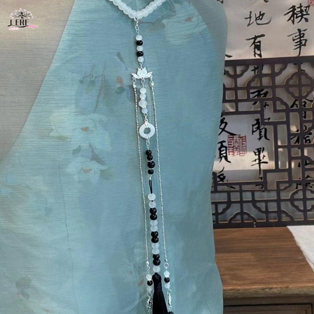 JEREMY1 Hanfu Ruyi จี้, Tang Ming Song Dynasty สไตล์ Horse Face กระโปรงสร้อยคอ, มุกหวานเสื้อผ้าอุปกร