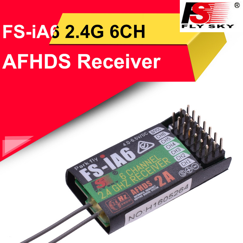 FLYSKY iA6 FS-iA6 2.4G 6CH AFHDS Receiver สําหรับ FLYSKY FS-i10 FS-i6 RC เครื่องส่งสัญญาณ