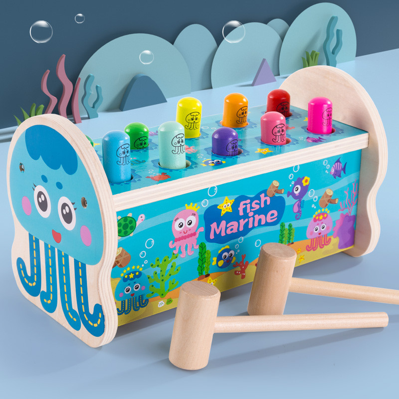 ไม้ตีกลองของเล่นเด็กเด็กทารกเด็กวัยหัดเดิน 1-2 Knock Smashing เมาส์เครื่อง 2 3 ปี Early E