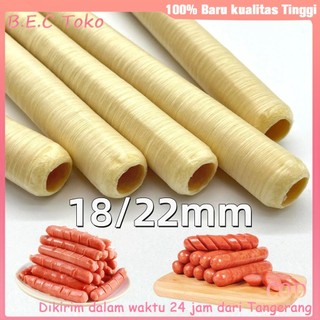 15M 18/22mm Halal Casing Sosis Kolagen Food Grade Kulit Sosis Kolagen Sausage Casing