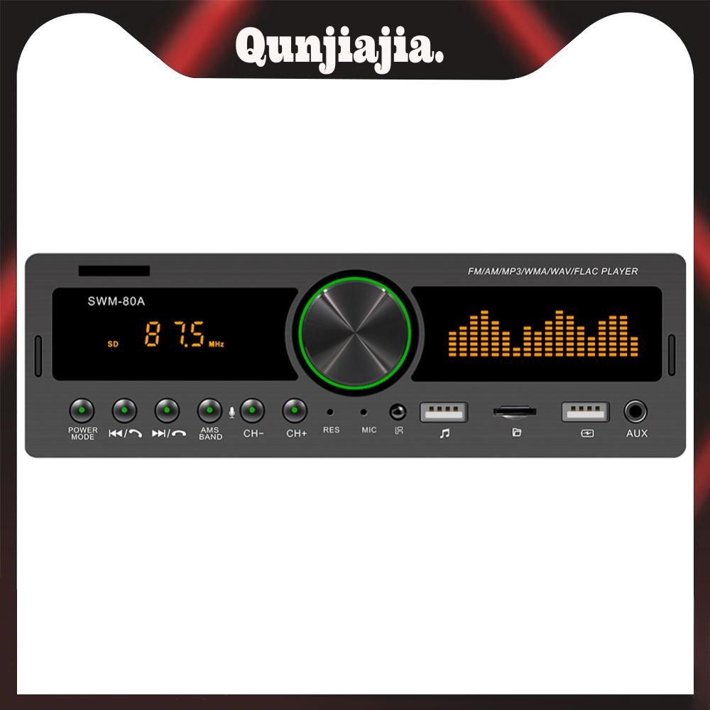 SWM-80B 1 DIN รถวิทยุเสียงสําเนาบลูทูธ TF USB AUX-in Locator สเตอริโออัตโนมัติ