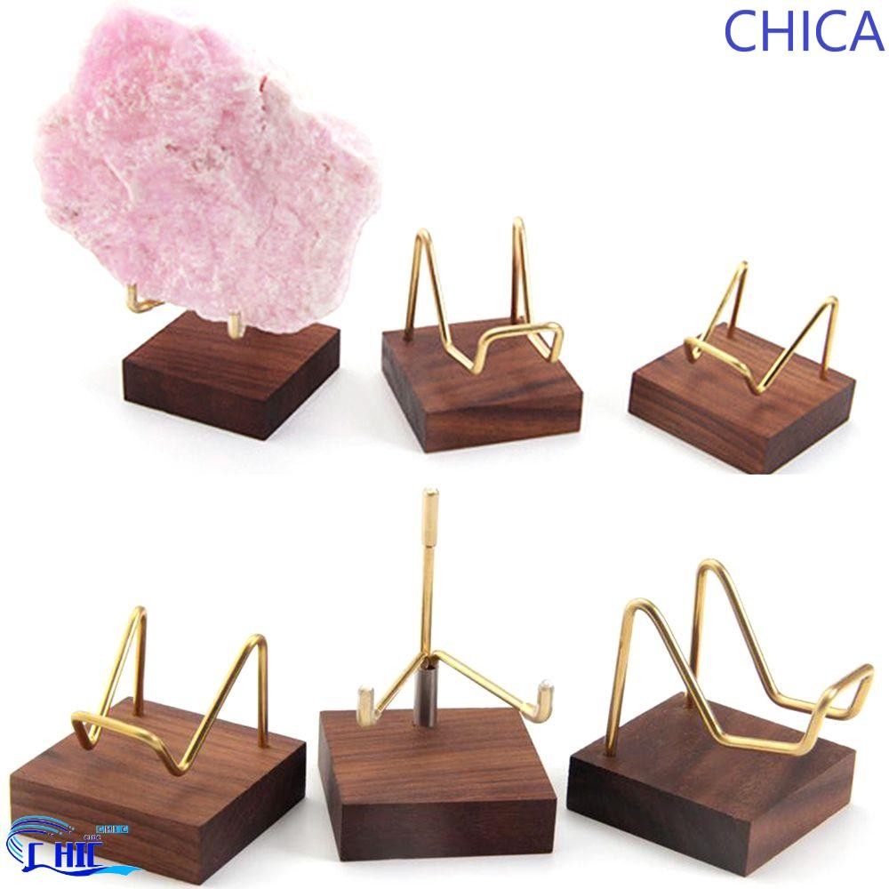 CHICA Mineral Stand Metal Arm Home Decoraition Ores Agate Rocks Rack