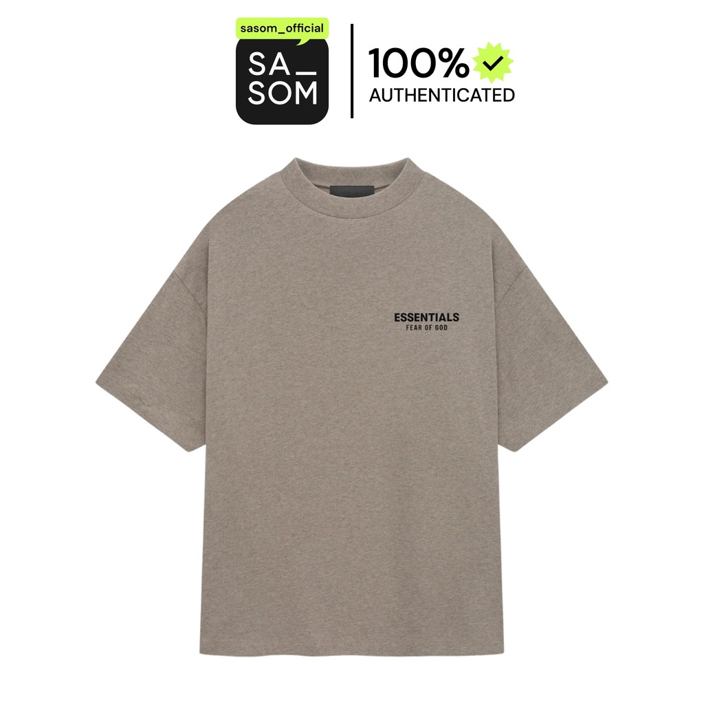 Fear of God Essentials Jersey Crewneck T-Shirt Heather Gray (FW24) | ของแท้ ตรวจสอบโดย SASOM – โปรปัง