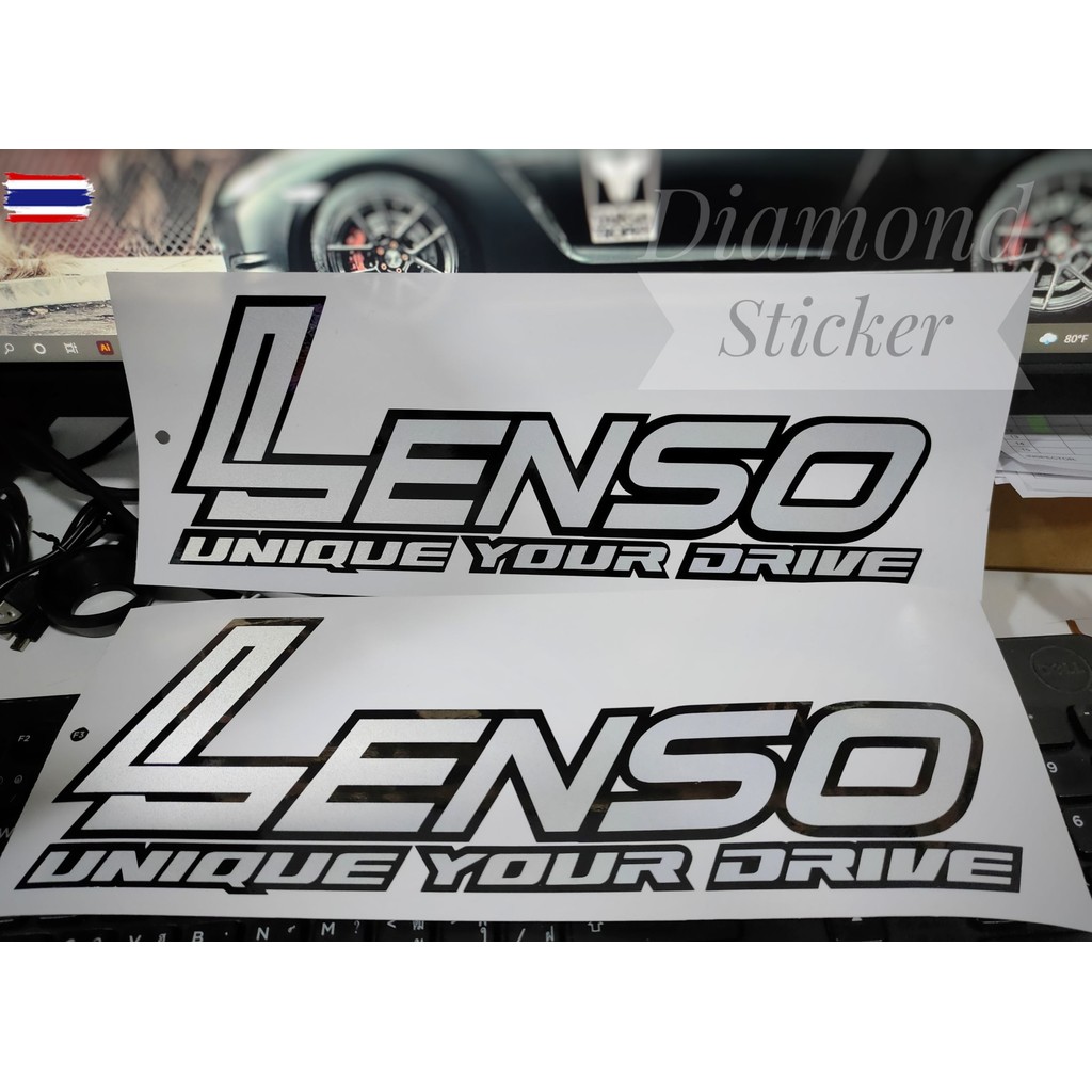 สติ๊กเกอร์Lenso ได้2 ชิ้น สะท้อนเเสง เลนโซ่ Sticker