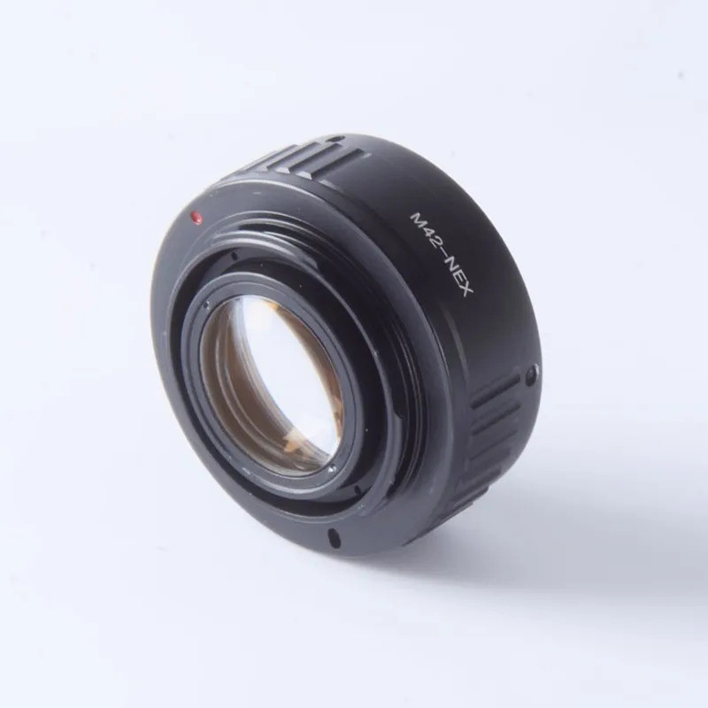 M42-nex Focal ลดความเร็ว Booster Turbo อะแดปเตอร์แหวนสําหรับ m42 42 มม.เลนส์ sony nex5/7 A7s A6000 A