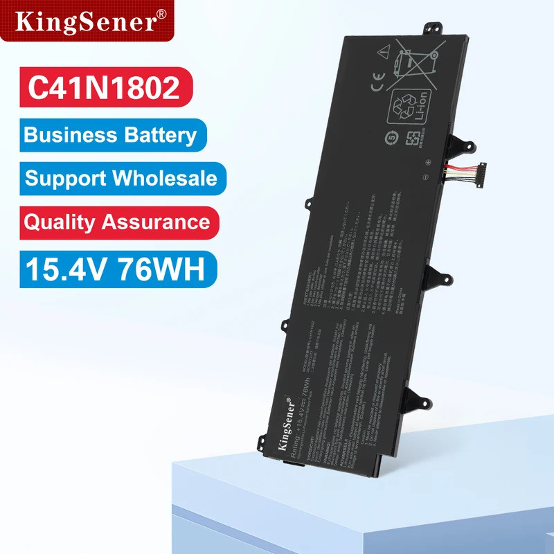 KingSener C41N1802 แบตเตอรี่แล็ปท็อปสําหรับ ASUS ROG Zephyrus S 3s Plus GX701 GX701GW GX701GX GX701G